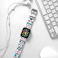 Apple Watch Series 1 , Series 2, Series 3 - Apple Watch 真皮手錶帶，適用於Apple Watch 及 Apple Watch Sport - Freshion 香港原創設計師品牌 - 洋紅部落圖紋 46