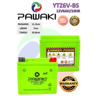 Pawaki Gel Bateri Motor YTZ6V-BS Battery Motorcycle CBR150 VARIO PCX150 NEW RS150 CLICL150I WR250 AI