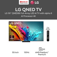 LG 55" QNED86 4K QNED Smart AI TV 55QNED86TSA | Super Slim Rich Visuals TV Pintar 智能电视