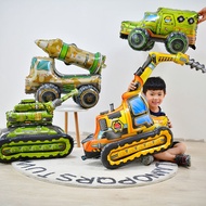 Car Model Balloon Car Tank Car Fire Truck Police Car Modeling Aluminum Film Balloon Boy Birthday Eng