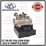 ECU & THROTTLE BODY - MODENAS - CT 118 EFi - 116-C0101 E118 (100% ORIGINAL MODENAS PARTS) WITHOUT OR
