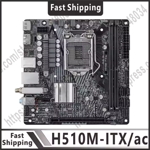 MINI ITX H510M-ITX/ac LGA 1200 DDR4 64G PCI-E 4.0 SATA III USB 3.0 supports 10th/11th generation CPU