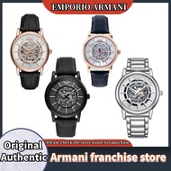 Armani (Emporio Armani) watch AR60006/AR60007/AR60008/AR60009 leather strap men's casual fashion hollow mechanical watch birthday gift for boyfriend
