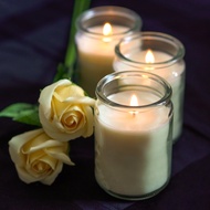 Anglo Wax 6x Glass Jar Candle, 30 Hours Burning, unscented romantic candle, Lilin gelas, lilin jar