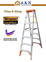 Winner Brand 7-Step / 8-Step Heavy Duty Aluminium Double Sided Step Ladder House Domestic Tangga Lip
