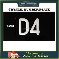 Nombor Plate Kereta 3D Krystal / 3D Crystral Car Number Plate 🚨READY STOCK🚨 (Code: D4)