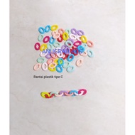 Plastic chain type C diameter 1.7cm X 1.1cm