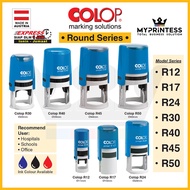 * SAME DAY POST * Rubber Stamp Colop R12/R17/R24/R30/R40/R45/R50 Cop (CHAT DETAIL | INK BIRU) 1PM Co