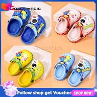 Kids Sandals รองเท้าแตะการ์ตูน Crocs สำหรับเด็กผู้ชายเด็กผู้หญิงรองเท้าแตะสำหรับเด็กรองเท้าแตะชายหาดกันลื่นมีรูดีไซน์น่ารักแบบ DIY