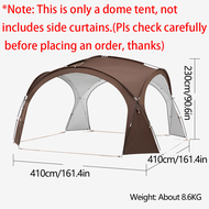 BSWOLF Dome vinyl canopy Large tent outdoor silver supersize camping awning outdoor hiking rain and