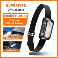 SUPERFIRE HL05-Q 2W Headlamp Rechargeable Motion Sensor Work Light With White & Red Light Adjustable