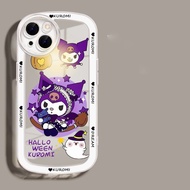 NaVVin Cute Sanrio Kuromi Phone Cases for OPPO A17 A17K A16 A16s A16K A16E A15 A15s A3s A5 A5s A7 A8 A9 A31 A53 2020 A54 A55 A36 A76 A52 A92 A74 4G A71 A93 A94 A96 F5 F7 F9 F11 Pro Reno 4F 5F Transparent Anti-fall Cover