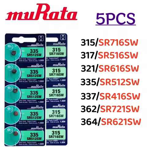 5PCS Original Murata SR716SW 315 SR621SW 364 SR516SW 317 SR616SW 321 SR512SW 335 SR416SW 337 SR721SW