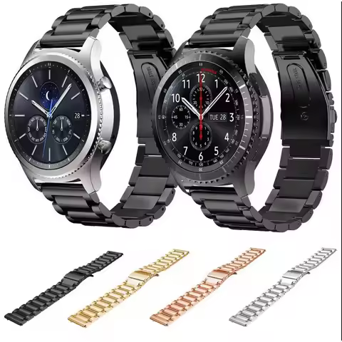 18 20 22 24mm Full Stainless Steel Watchband for SAMSUNG GEAR S3 S2 Classic Straps Galaxy Watch 42 4