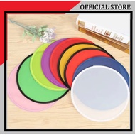 1PC Plain Foldable Round Fan Pamaypay with Pouch Twist Fan Handheld Plain Hand Fan