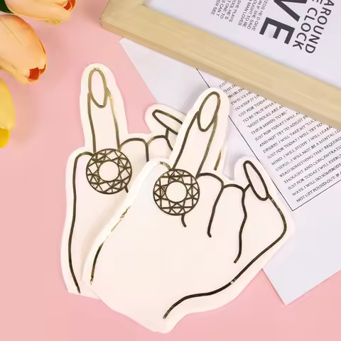 20pcs Bachelorette Party Dimond Ring Fingers paper Napkins Perfect For Bridal Bridesmaid Gifts Bride