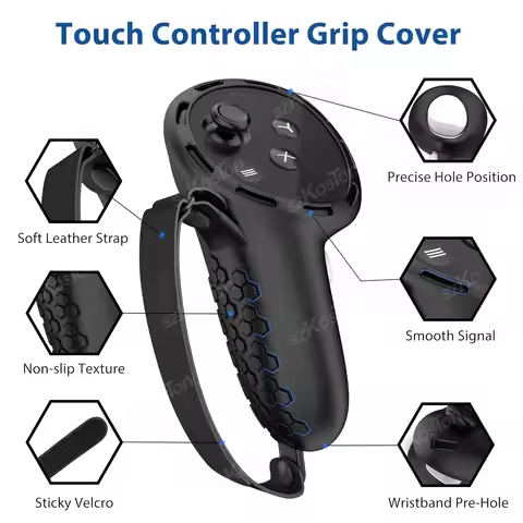 Protection Cover For Meta Quest 3 VR Touch Controller Anti-fall Silicone Handle Grip Skin For Meta O