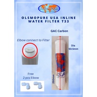 OLSMOPURE USA INLINE WATER FILTER REPLACEMENT CARTRIDGE ELKEN BIO 2 RO WATER FILTER SYSTEM