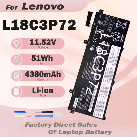 L18C3P72 L18M3P73 L18L3P73 Battery For Lenovo ThinkPad T490 T495 P43S P14S 1st Gen T14 G1 L18C3P71 L