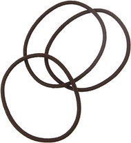Muji Thin Hair Rubber Ring Set (3 Pieces), Brown,