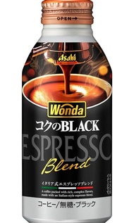 【預訂】日本Asahi朝日Wonda深煎無糖黑咖啡400g x 24罐 日本製造 日本直送 一箱$155 低至$145 葵芳交收