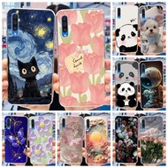 For Samsung Galaxy A50 A50S A30S A30 Cute Cat Panda Flower Painted Soft Silicone TPU Phone Case