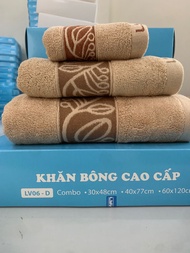 Set 3 Khăn Tắm  Set Khăn Cao Cấp CLc LyVinh Set Khăn Quà Tặng . Set 3 Khăn Cao Cấp  Khăn Bông  Khăn 