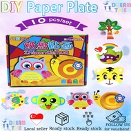 [SG Instock] Paper Plate Educational Art and Craft for Kids Goodie Bag Children Day Gift Children Educational Toys Art
