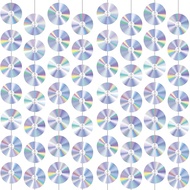 CD Disco Banners Retro 90s Theme Hanging Swirl Early 2000s Party Decorations 50s 70s 80s Music Party