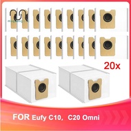 .Disposable C10 Dust Bags Large Capacity 20 Pack Fits for  C10, C20 Omni Robot Vacuum, C20 Dust Bag