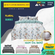 CQQS 4 IN 1 Queen/Single Size-QUILT COVER BEDSHEET SET/CADAR SARUNG COMFORTER QUEEN /Duvet Cover