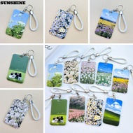 SUNSHINE Business Card Holder, Plastic Credit Card Holders, Cute ID Card Sleeve Student