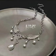 Alteclipse Crystal Serahim Wings Gothic Necklace – N88 Angelic Vintage Grunge Jewelry / Alteclipse C
