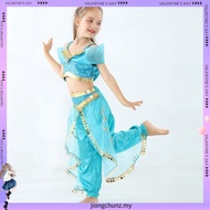 Animation Movie  Kids Princess Jasmine Aladdin Cosplay Party  Animation Costume