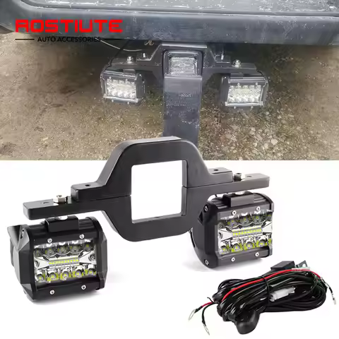 2PCS LED Light Bar Tow Hitch Hook Lights Bar 4x4 Off Road Ditch Lamp Spotlights Holder 12-24V Headli