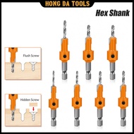 Hex Shank Countersink Drill Bit - Concealed Screw Hole Double Flute Bit - Hole Drilling Countersink 