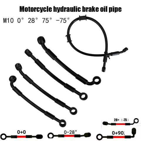 Universal Hydraulic Brake Hose 10mm Banjo 0°28°-75°90°For Suzuki Kawasaki Yamaha Honda ATV Scooter M