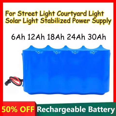 32650 6Ah 12Ah 18Ah 24Ah 30Ah Rechargeable Lithium Battery for Street Light Courtyard Light Solar Li