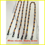 ▼ ◺ ❏ ETHNIC MASK HOLDER NECKLACE BEADS COSTUME TRADITIONAL MINDANAO PHILIPPINES