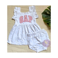 【Ready Stock】Baby GAP Dress Set GAP Girl飞袖套装