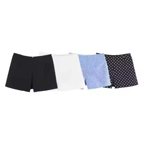 Summer High Waist Slim Mini Shorts Women Side Zipper Decoration Shorts Female Causal Party Wear 2026