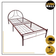 Living Mall Kate Single Size Metal Bed Frame with Mattress