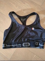 Champion black sports bra / 運動上衣 日常穿搭 運動服裝