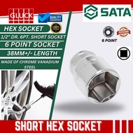 SATA 1/2'' DR. 6PT. SHORT SOCKET HEX SOCKET BOX (10-19MM) Sata