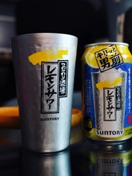 Beer Suntory Japanese Exquisite Restaurant Lemon Soda Wine Glass Silver Hi Bar Specialty Glassware