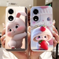 For Itel P55 5G P661N P665L ItelP55 4G A666L A666LN Cute Rabbit Cat Cartoon Casing Lens Protective S