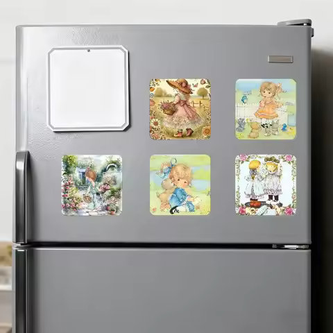 S-Sarah Kay Little Girl Refrigerator Magnet Personalized Creative Magnetic Stickers With Magnets