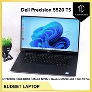 Dell Precision 5520 Touchscreen Intel Core i7-7820HQ 8GB DDR4 RAM 256GB NVMe SSD Quadro M1200 4GB GP