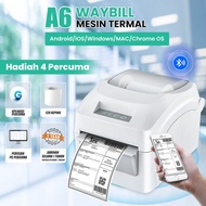 A6 Thermal Printer Bluetooth Waybill Barcode Shipping Bluetooth A6 Printer AWB Air Waybill Sticker