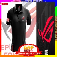 🔥 GAMERS 2022 : ROG Asus Malaysia Team Polo Streetwear Men Women Baju Koler Murah T Shirt Sale Cashb